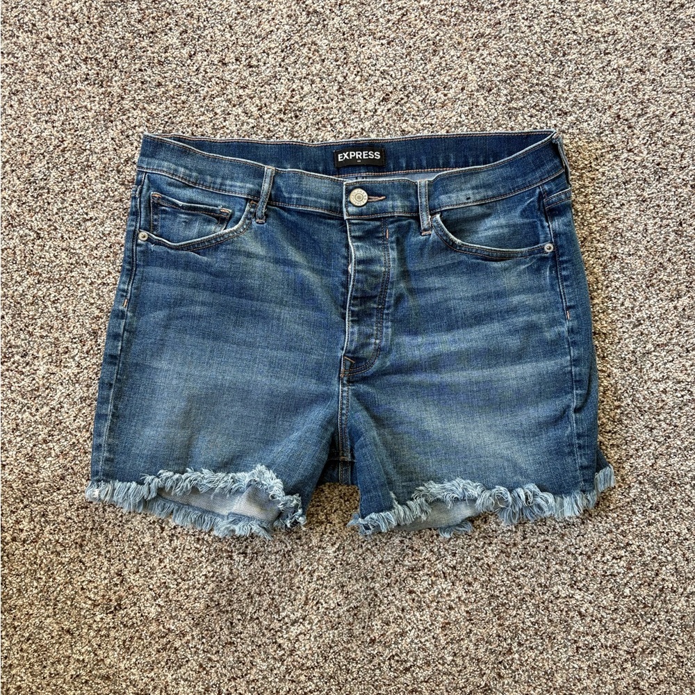 Express Cutoff Denim Shorts Size 12